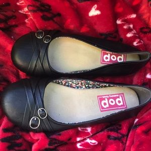 Pop Nelly memory foam flats black ballet 7.5